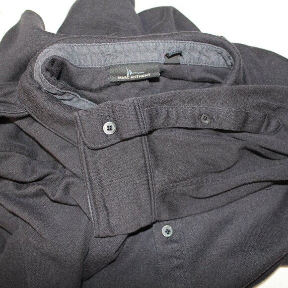 Marc Anthony, Black, Long sleeve shirt {FREE JEWELRY GIFT} - Picture 4 of 11